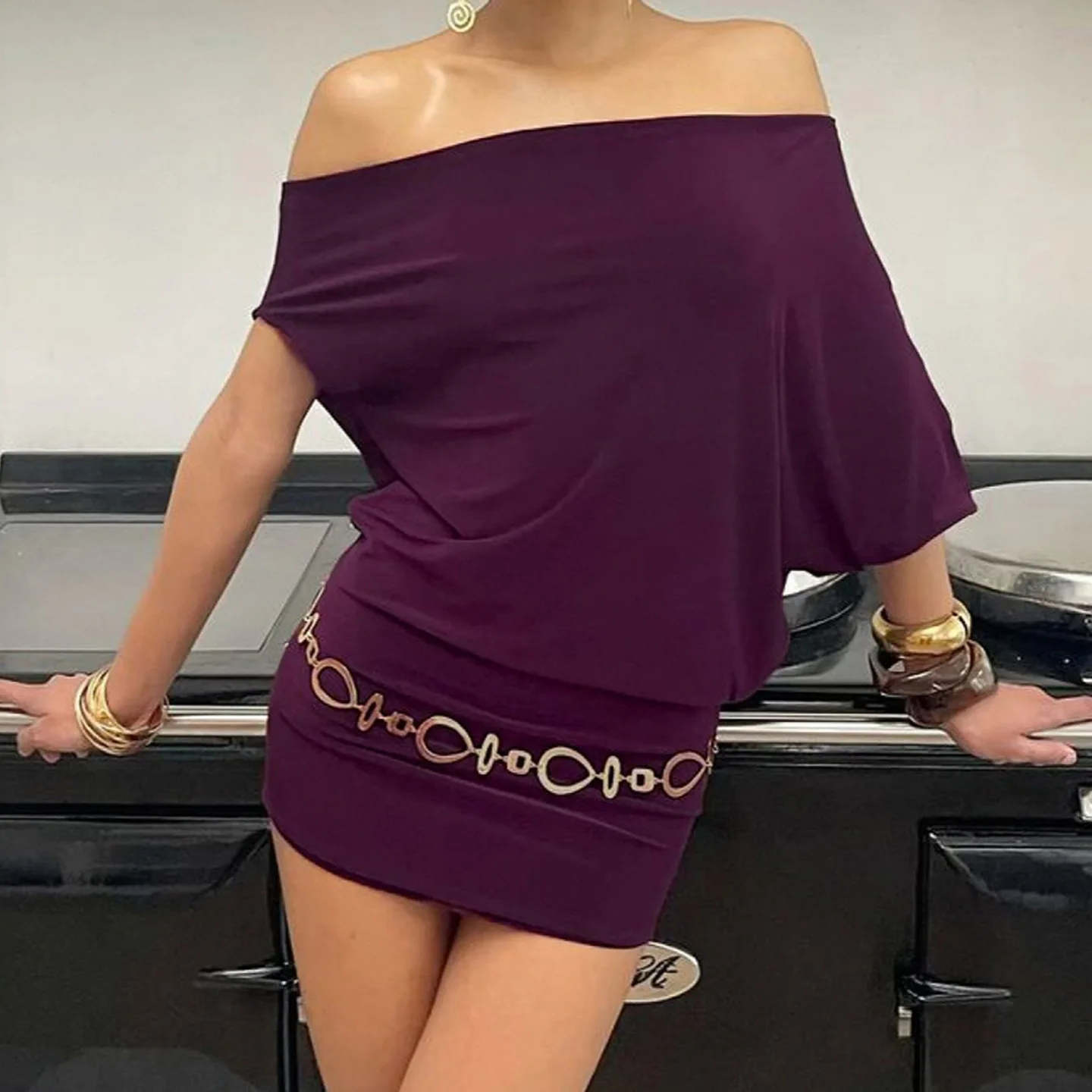 Asymmetrical Off Shoulder Mini Dresses 2025 Woman Clothes Fashion Sexy Summer Dress
Asymmetrical Off Shoulder Mini Dresses 2025 Woman Clothes Fashion Sexy Summer Dress