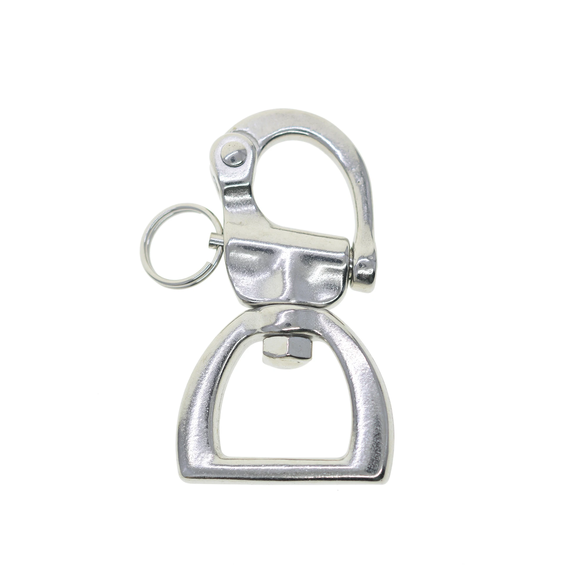 314 stainless steel sweden nautical pull lock carabiner shackle with 1 inch swivel D ring connector DIY boat ship lanyard clasp
314 stainless steel sweden nautical pull lock carabiner shackle with 1 inch swivel D ring connector DIY boat ship lanyard clasp