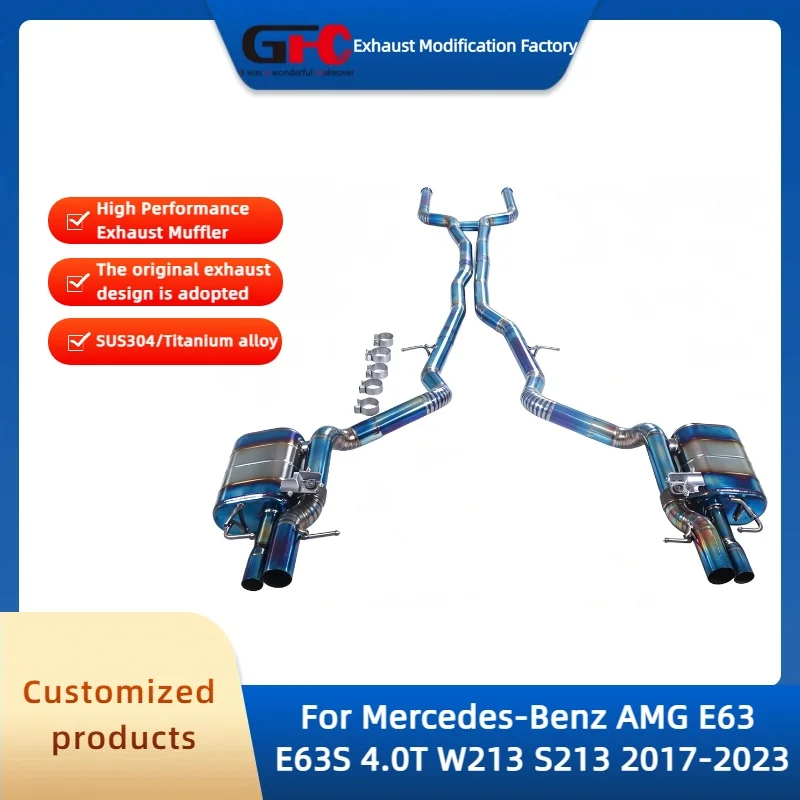 Catback Valvetronic Exhaust Pipe for Benz AMG E63 E63S 4.0T W213 S213 2017-2023 High-Performance Titanium Alloy Valve Muffler
Catback Valvetronic Exhaust Pipe for Benz AMG E63 E63S 4.0T W213 S213 2017-2023 High-Performance Titanium Alloy Valve Muffler