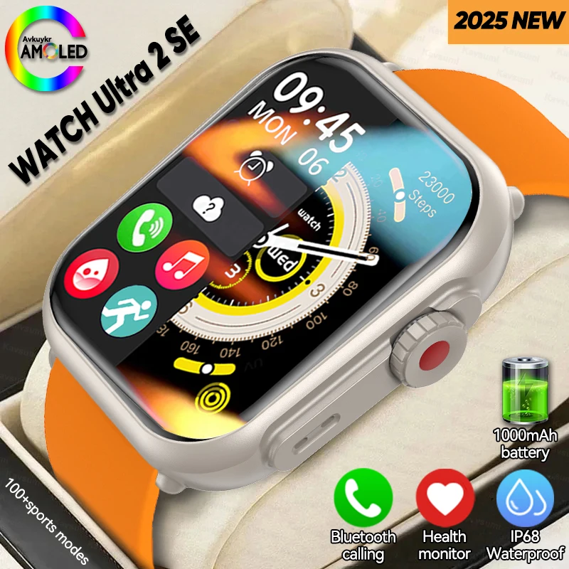 2025 Новые часы Ultra 2 SE для мужчин и женщин, аккумулятор 1000 мАч, HD AMOLED-экран, IP68, водонепроницаемый Bluetooth-вызов для Xiaomi Sport Smart Watch
2025 Новые часы Ultra 2 SE для мужчин и женщин, аккумулятор 1000 мАч, HD AMOLED-экран, IP68, водонепроницаемый Bluetooth-вызов для Xiaomi Sport Smart Watch