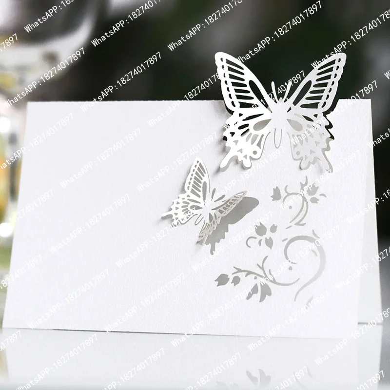 200pcs Hollowed Out 3D Butterfly Paper Cuttings Table Name Seat Card Wedding Birthday Valentine's Day Party Decoration
200pcs Hollowed Out 3D Butterfly Paper Cuttings Table Name Seat Card Wedding Birthday Valentine's Day Party Decoration