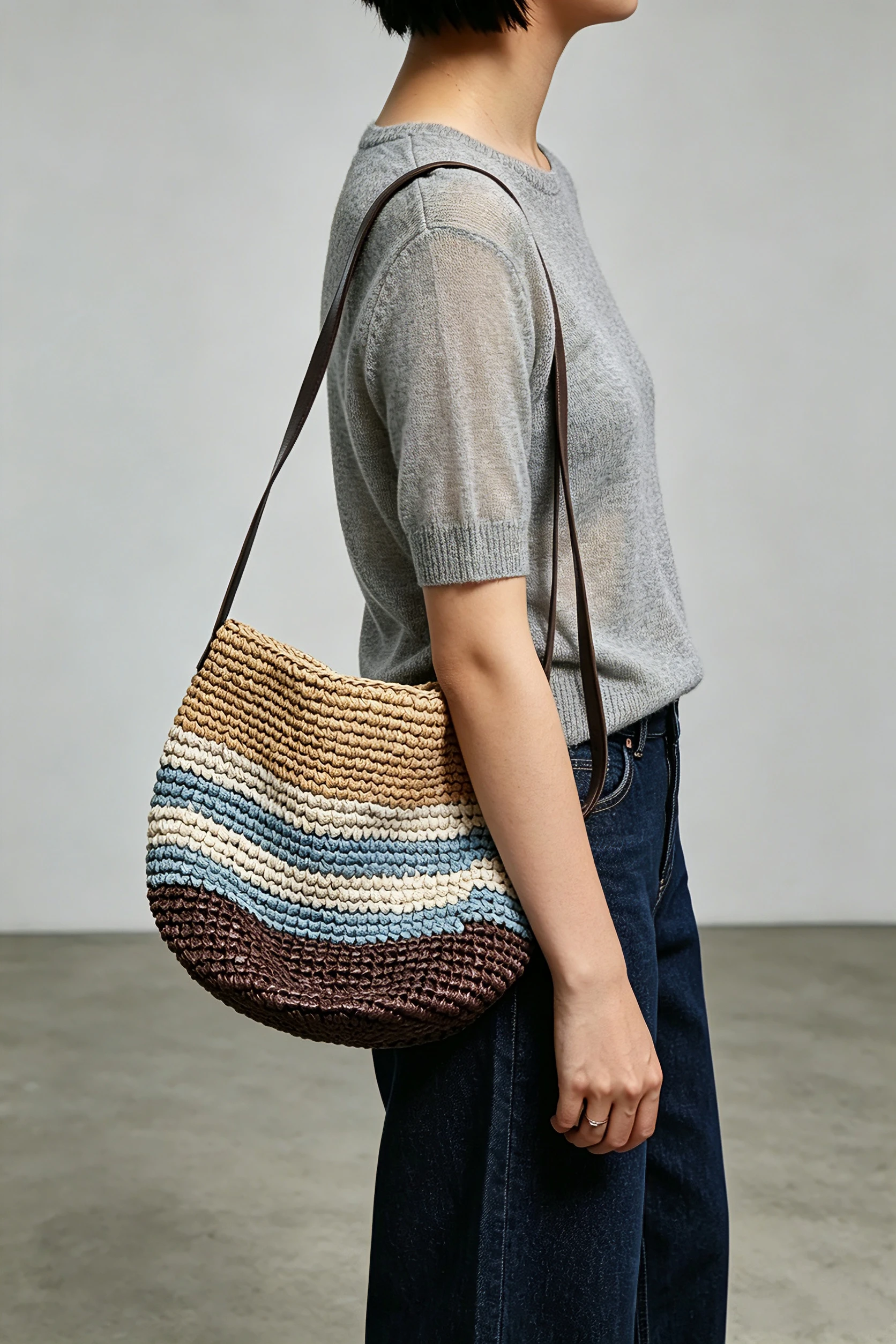 Casual Bucket Bag Underarm Shoulder Bag Vacation Style Bag Women's Handbag
Casual Bucket Bag Underarm Shoulder Bag Vacation Style Bag Women's Handbag