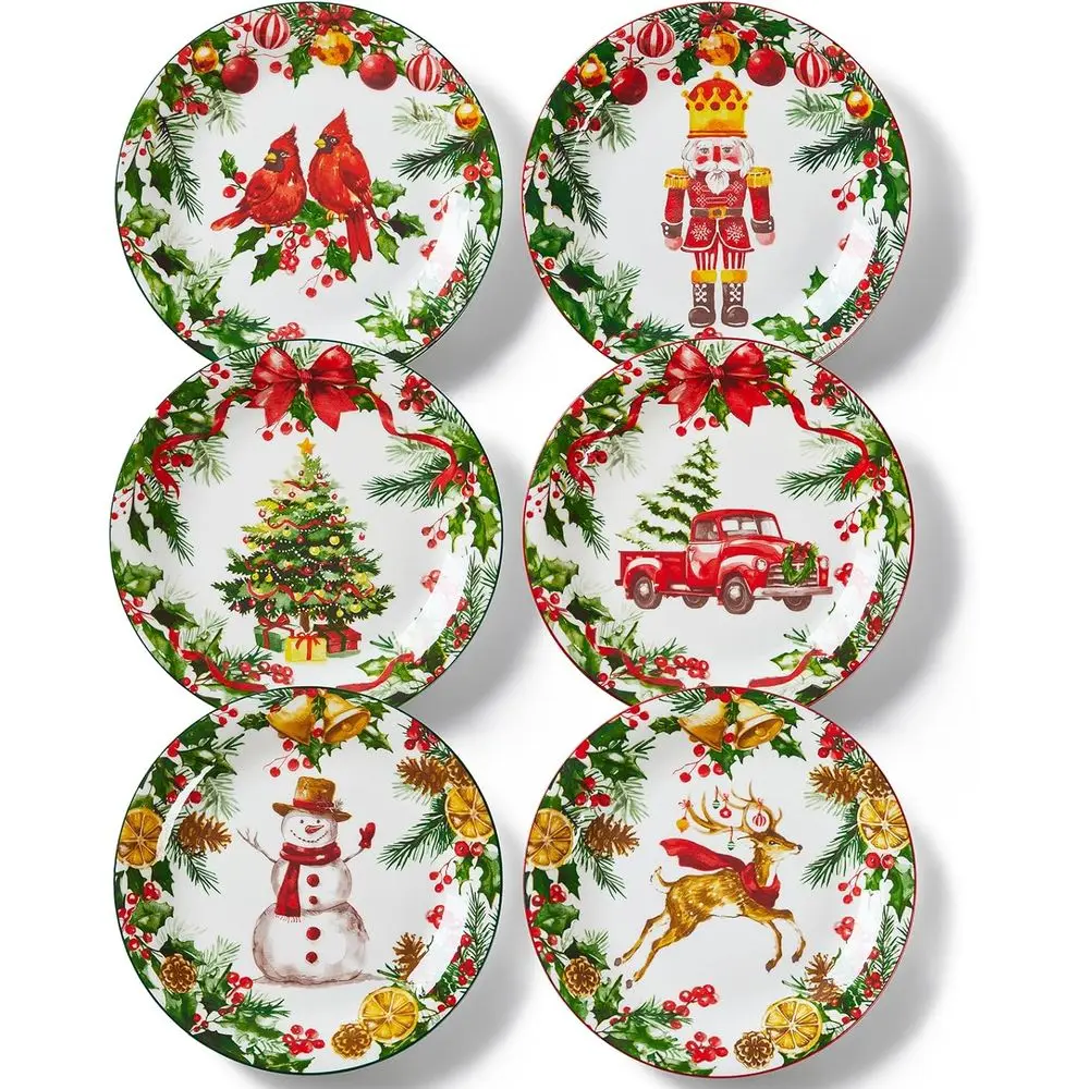 Christmas Salad Plates, 8 Inch Ceramic Plate Set, Appetizer Dishes for Pasta, Side Dishes, Holiday Treats, Dishwasher & Microwav
Christmas Salad Plates, 8 Inch Ceramic Plate Set, Appetizer Dishes for Pasta, Side Dishes, Holiday Treats, Dishwasher & Microwav
