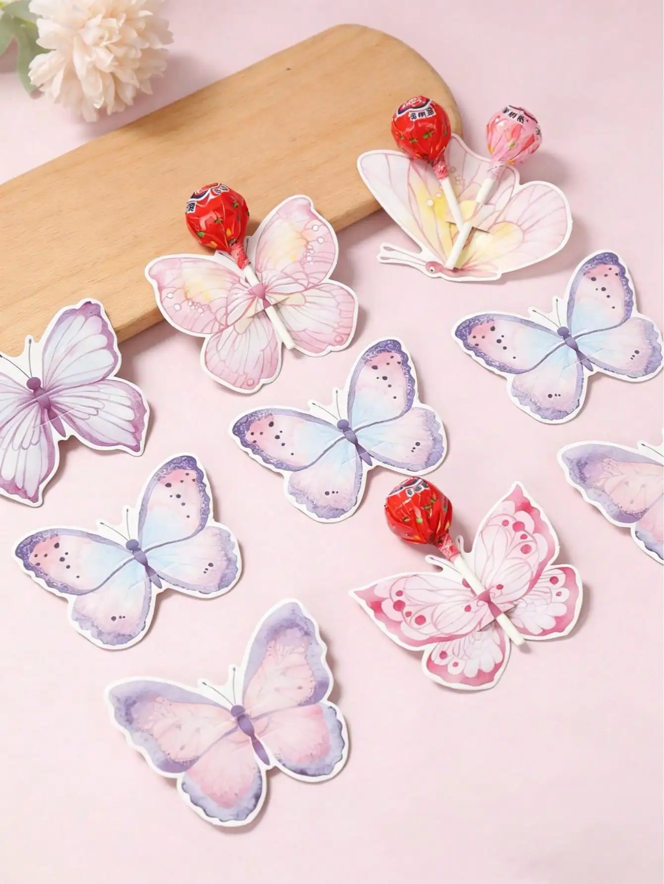 48pcs Butterfly Lollipop Decorations,Butterfly Design Party Gift Packaging Supplies,Gift Tags DIY Gift Wrapping,Butterfly Decor
48pcs Butterfly Lollipop Decorations,Butterfly Design Party Gift Packaging Supplies,Gift Tags DIY Gift Wrapping,Butterfly Decor