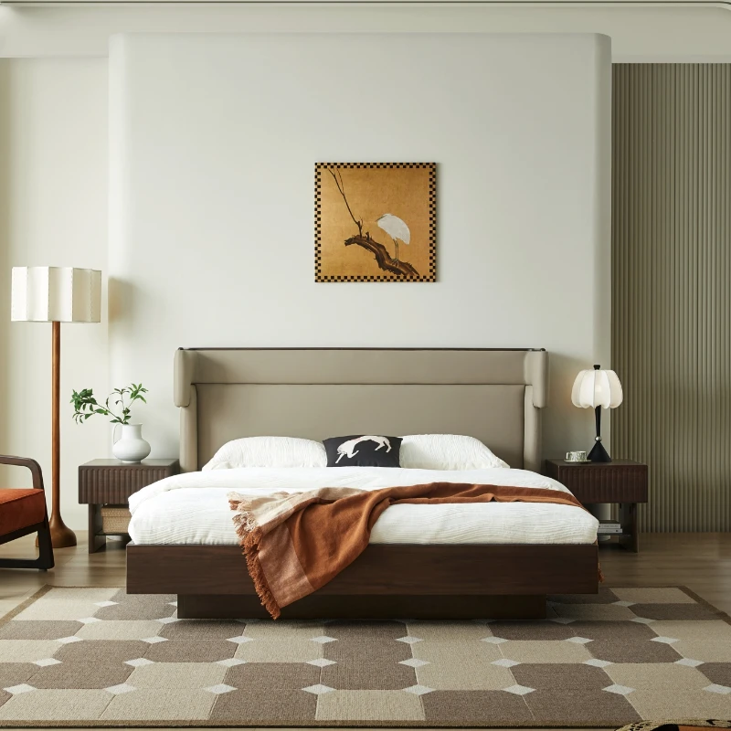 *Black walnut storage bed, modern and minimalist bedroom, double bed, master bedroom, all solid wood, 1.8-meter king bed
*Black walnut storage bed, modern and minimalist bedroom, double bed, master bedroom, all solid wood, 1.8-meter king bed