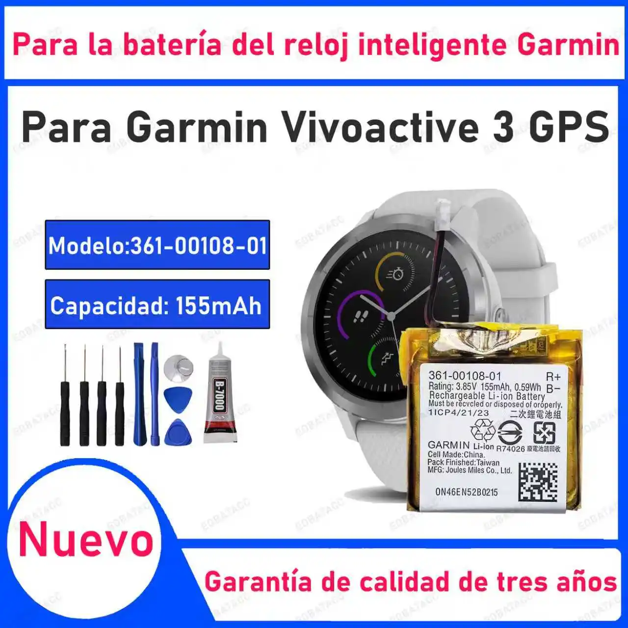 New High Quanlity Replacement Battery 361-00108-00 361-00108-01 For Garmin Vivoactive 3 GPS Smartwatch 200mAh
New High Quanlity Replacement Battery 361-00108-00 361-00108-01 For Garmin Vivoactive 3 GPS Smartwatch 200mAh