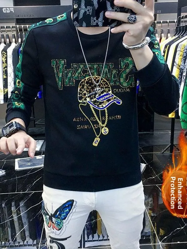 Ele Embroidered Hoodie Men's Long Sve round Ne Fce Lined Base irt Trendy Brand Autumn Winter New Sle
Ele Embroidered Hoodie Men's Long Sve round Ne Fce Lined Base irt Trendy Brand Autumn Winter New Sle