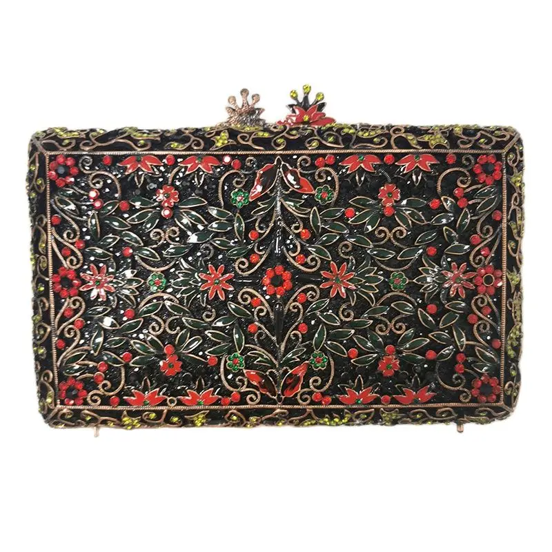 Red Flower Crystal Evening Clutch Black Bag Large Capacity Women Designer Leaves Shoulder Bags Party Handbags Phone Money Purse
Red Flower Crystal Evening Clutch Black Bag Large Capacity Women Designer Leaves Shoulder Bags Party Handbags Phone Money Purse