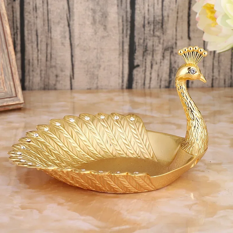 Pretty Gold Peacock Fruit Plate Luxury Zinc Alloy Tray Delicate Storage Plate for Candy Trinket Jewelry Snack Serving Home Decor
Pretty Gold Peacock Fruit Plate Luxury Zinc Alloy Tray Delicate Storage Plate for Candy Trinket Jewelry Snack Serving Home Decor