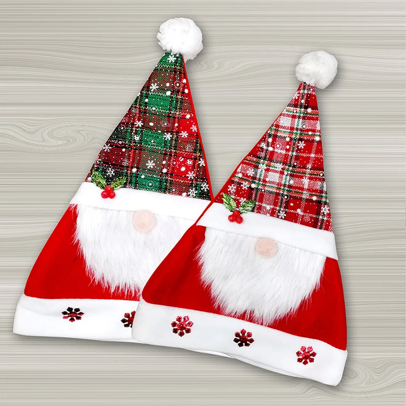 Canary Mixed Plaid Beard Santa Hat Christmas Decorated Plush Cartoon Santa Hat Festival Party Dress Up Supplies
Canary Mixed Plaid Beard Santa Hat Christmas Decorated Plush Cartoon Santa Hat Festival Party Dress Up Supplies