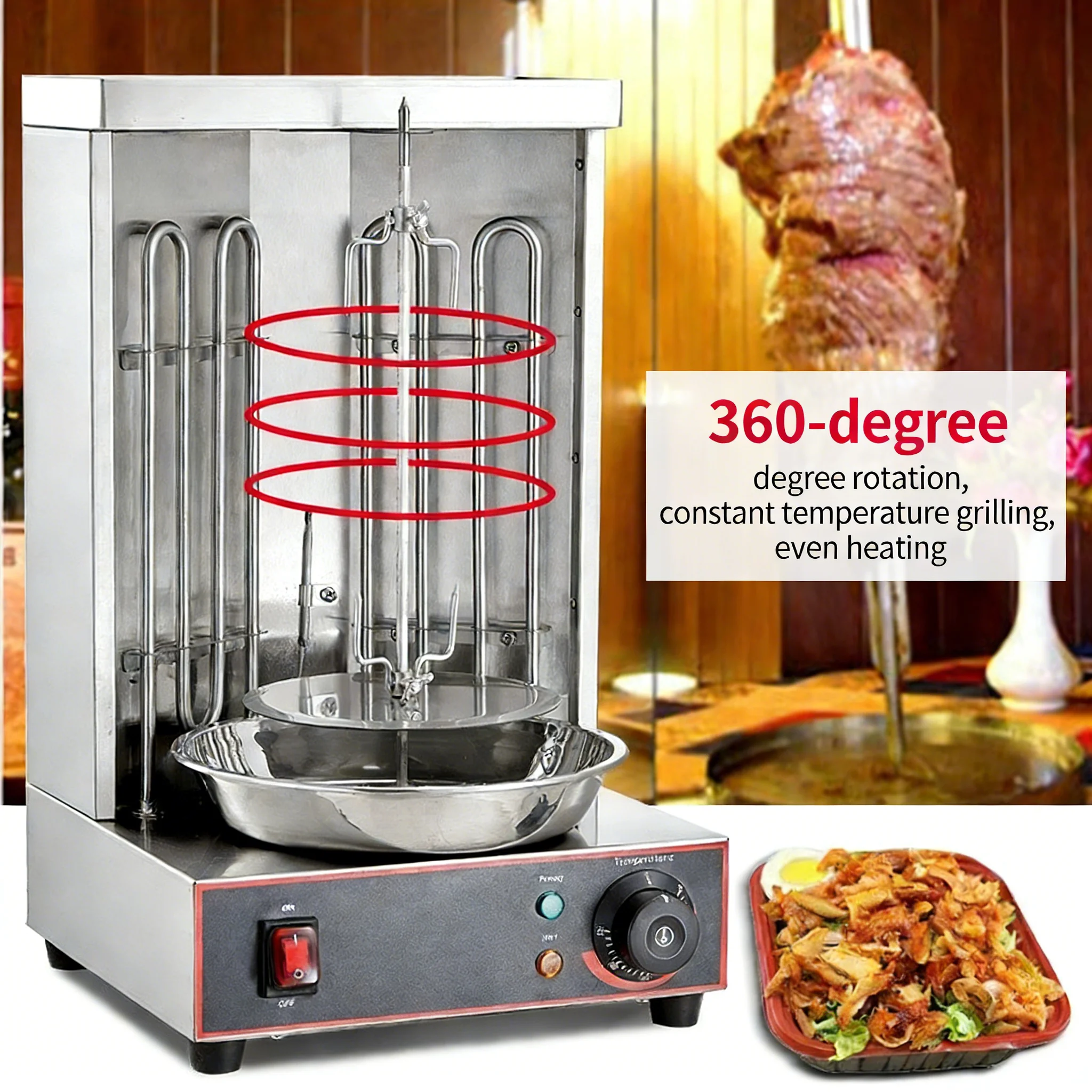 Commercial Rotating BBQ Grill Electric Doner Kebab Machine for Turkish & Brazilian Style
Commercial Rotating BBQ Grill Electric Doner Kebab Machine for Turkish & Brazilian Style