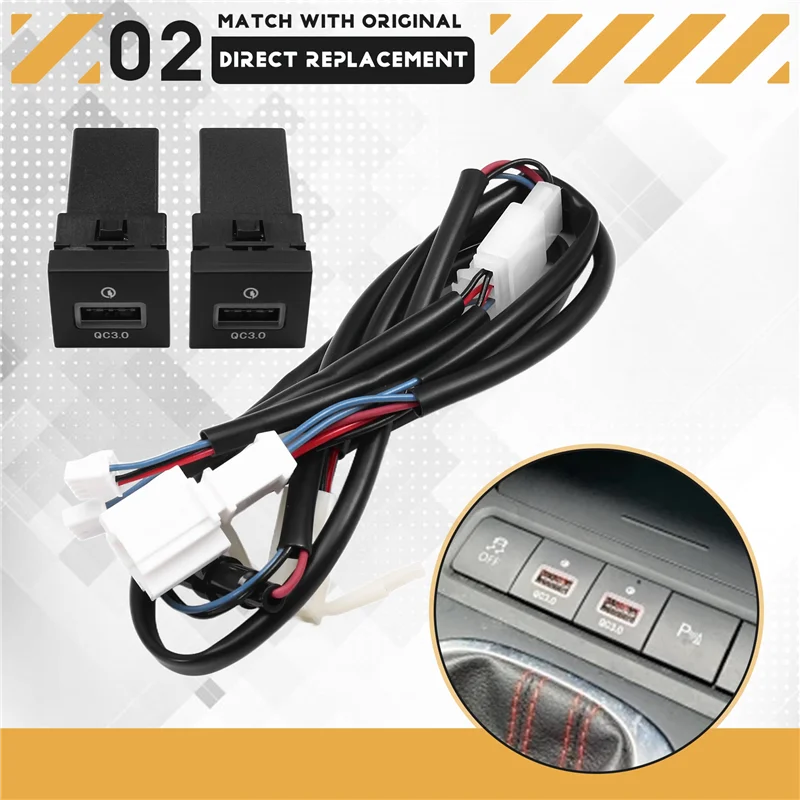 Car Dual QC3.0 Fast Charger Socket 12V/24V USB Charging Socket Power Adapter For VW Golf 6 Jetta 5 2006-2012
Car Dual QC3.0 Fast Charger Socket 12V/24V USB Charging Socket Power Adapter For VW Golf 6 Jetta 5 2006-2012