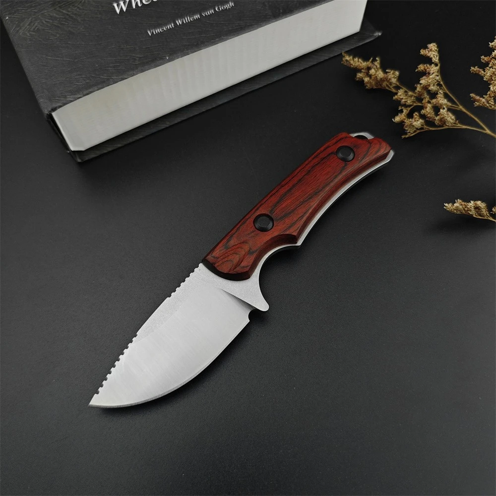 New High-quality Fixed-blade Knife Leather Sheath Featuring 8Cr13Mov Blade A Sturdy Wooden Handle Convenient Tool Outdoor Hiking
New High-quality Fixed-blade Knife Leather Sheath Featuring 8Cr13Mov Blade A Sturdy Wooden Handle Convenient Tool Outdoor Hiking