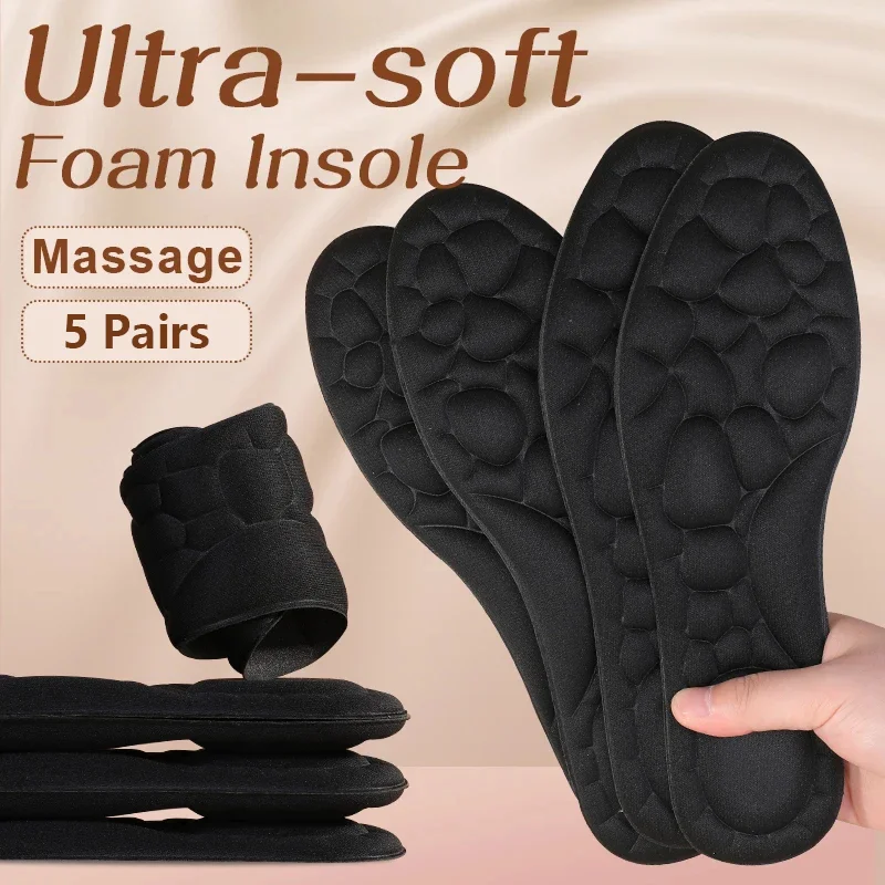 Bangnisole 5 Pair of Unisex Massage Memory Foam Insole Cushioning, Foot Comfort Fit, Sneakers, High Heel Shoe Insoles
Bangnisole 5 Pair of Unisex Massage Memory Foam Insole Cushioning, Foot Comfort Fit, Sneakers, High Heel Shoe Insoles