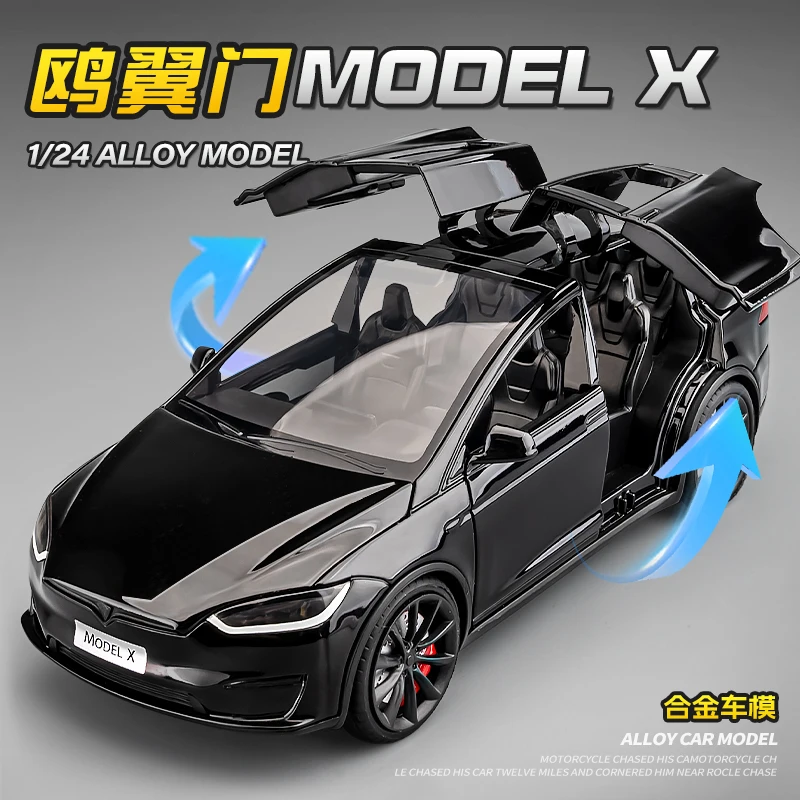 1:24 Model X New Energy Vehicle Alloy Model Diecast Metal Toy Car Model Simulation Sound Light Collection Childrens Toy Gifts
1:24 Model X New Energy Vehicle Alloy Model Diecast Metal Toy Car Model Simulation Sound Light Collection Childrens Toy Gifts
