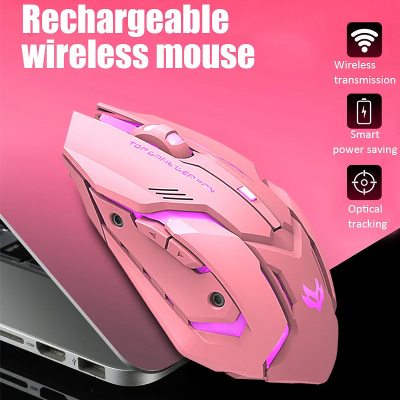 Wireless 2.4G Mouse Silent Light-emitting Rechargeable Gaming Mice 6 Buttons 3 Levels Of DPI Adjustable For PC/Desktop/Laptops
Wireless 2.4G Mouse Silent Light-emitting Rechargeable Gaming Mice 6 Buttons 3 Levels Of DPI Adjustable For PC/Desktop/Laptops