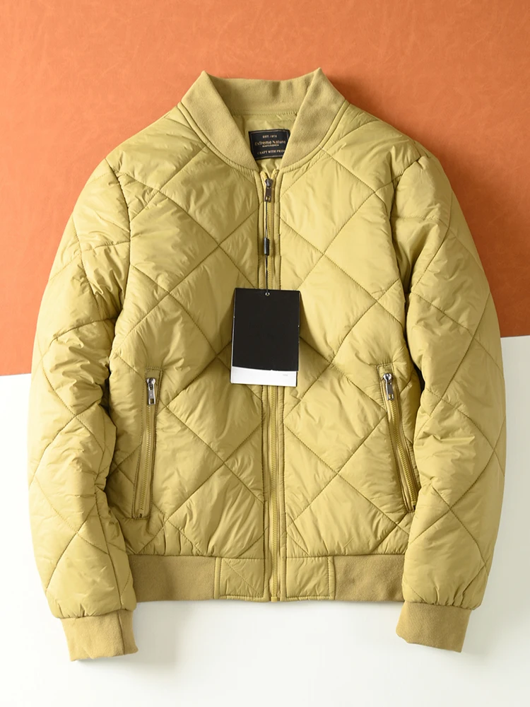 Lightweight Quilted Diamond Pattern Cotton Jaet Men's Outdoor Pilot Sle Baseball Collar Coat Warm Faionable Urban
Lightweight Quilted Diamond Pattern Cotton Jaet Men's Outdoor Pilot Sle Baseball Collar Coat Warm Faionable Urban