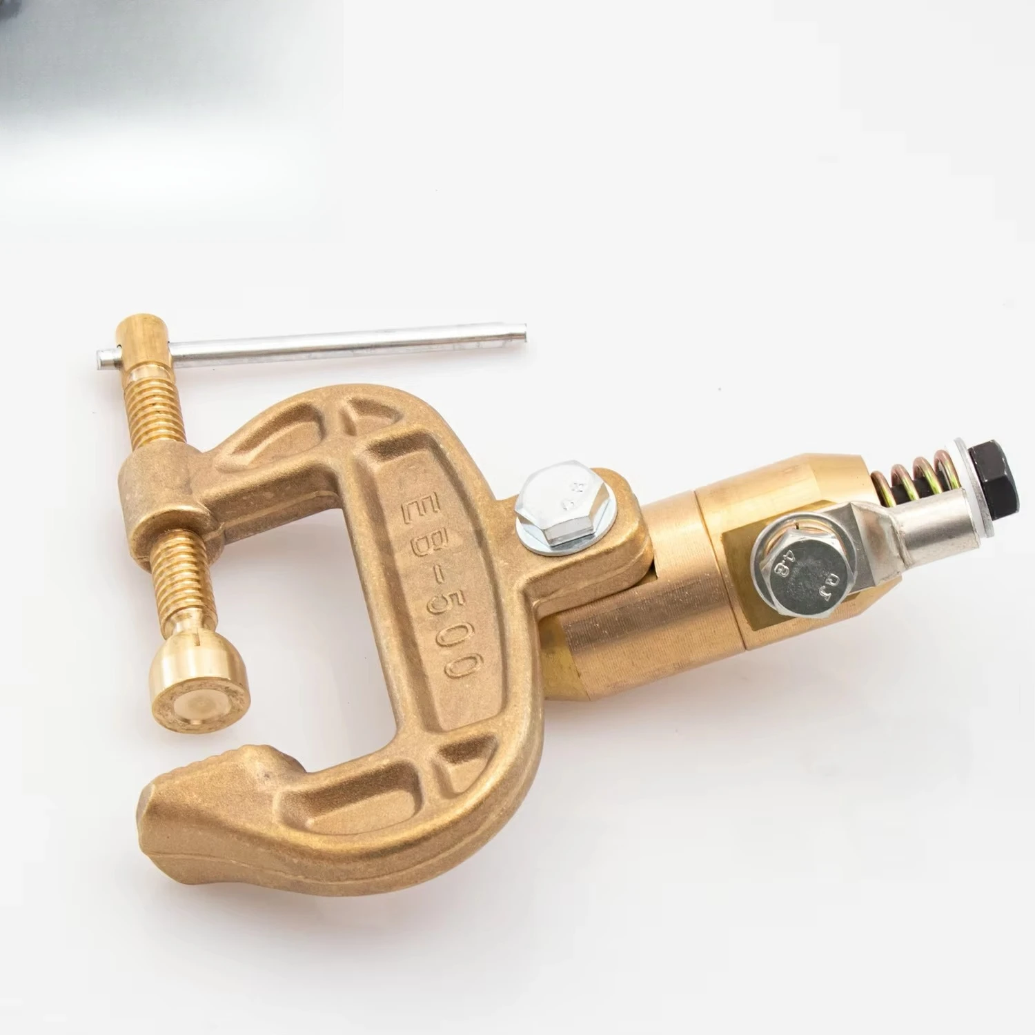 New Product Welding Torch Spare Parts Rotary C Type 500A Brass Grounding Cable Clamp
New Product Welding Torch Spare Parts Rotary C Type 500A Brass Grounding Cable Clamp