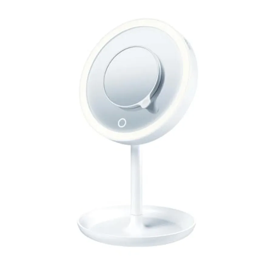 Beurer Illuminated 5X Vanity and Cosmetics Mirror, Touch Sensor Surface, Storage Tray, with Portable, Magnetic Magnifying Makeu
Beurer Illuminated 5X Vanity and Cosmetics Mirror, Touch Sensor Surface, Storage Tray, with Portable, Magnetic Magnifying Makeu