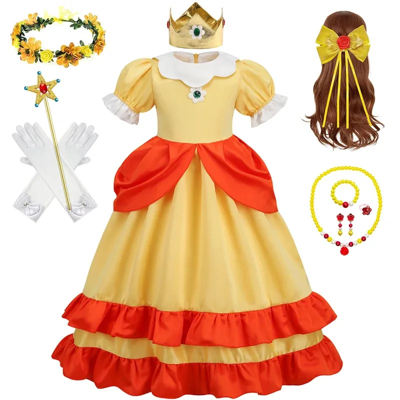 Daisy Princess Dress Girl Cartoon Movie Cosplay Costume Summer Kids Orange Party Outfits 2-10 Years Halloween Fancy Clothes
Daisy Princess Dress Girl Cartoon Movie Cosplay Costume Summer Kids Orange Party Outfits 2-10 Years Halloween Fancy Clothes