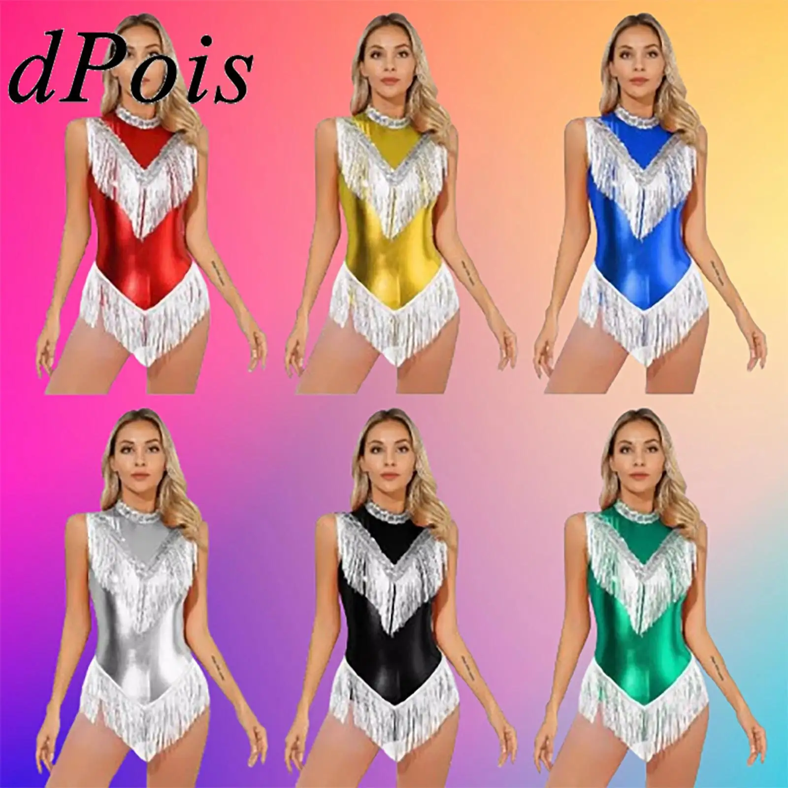 Womens Fringed Bodysuit with Tassels Sparkly Sequins Latin Dance Leotard Ballerina Rhythmic Gymnastics Jazz Dancing Costume
Womens Fringed Bodysuit with Tassels Sparkly Sequins Latin Dance Leotard Ballerina Rhythmic Gymnastics Jazz Dancing Costume