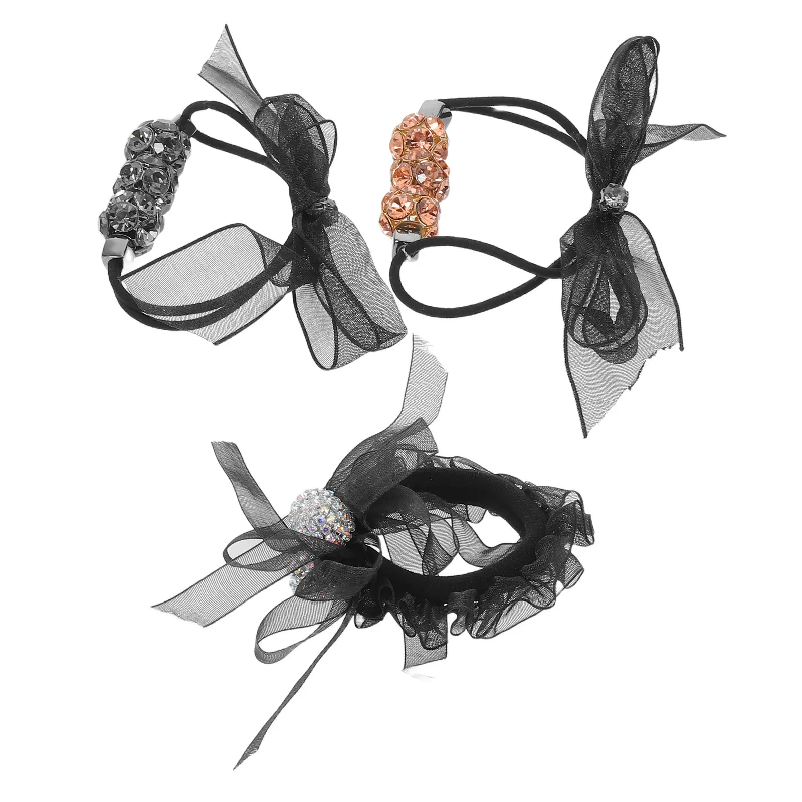 3Pcs Hair Ties Bowknot Rhinestone Organza Bow Ponytail Holders Sparkly Elastic Accessories for Women Teens Daily Formal
3Pcs Hair Ties Bowknot Rhinestone Organza Bow Ponytail Holders Sparkly Elastic Accessories for Women Teens Daily Formal
