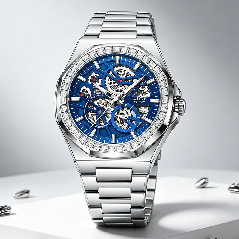 LIGE Automatic Watch For Men Fashion Hollow Skeleton Waterproof Men's Mechanical Wristwatches Casual Business Luminous Watch Men
LIGE Automatic Watch For Men Fashion Hollow Skeleton Waterproof Men's Mechanical Wristwatches Casual Business Luminous Watch Men