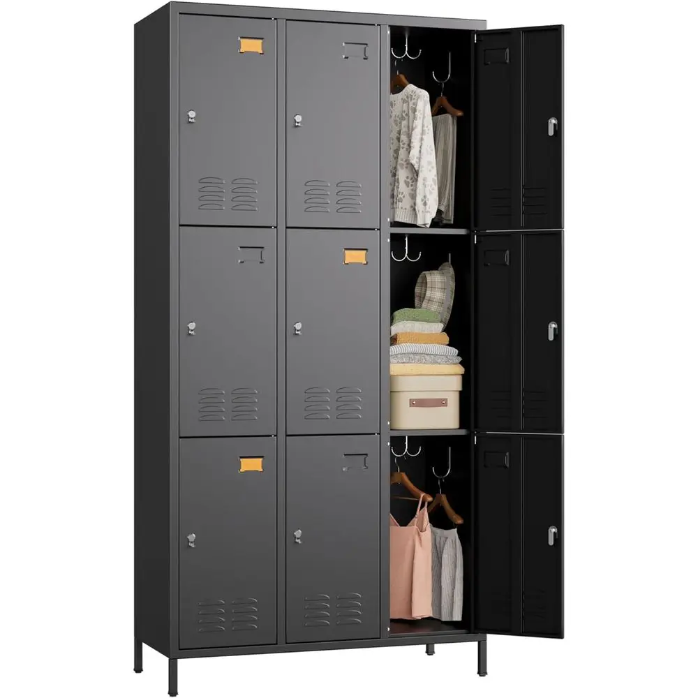 9-Door Black Steel Storage Locker Cabinet for School and Office Use
9-Door Black Steel Storage Locker Cabinet for School and Office Use