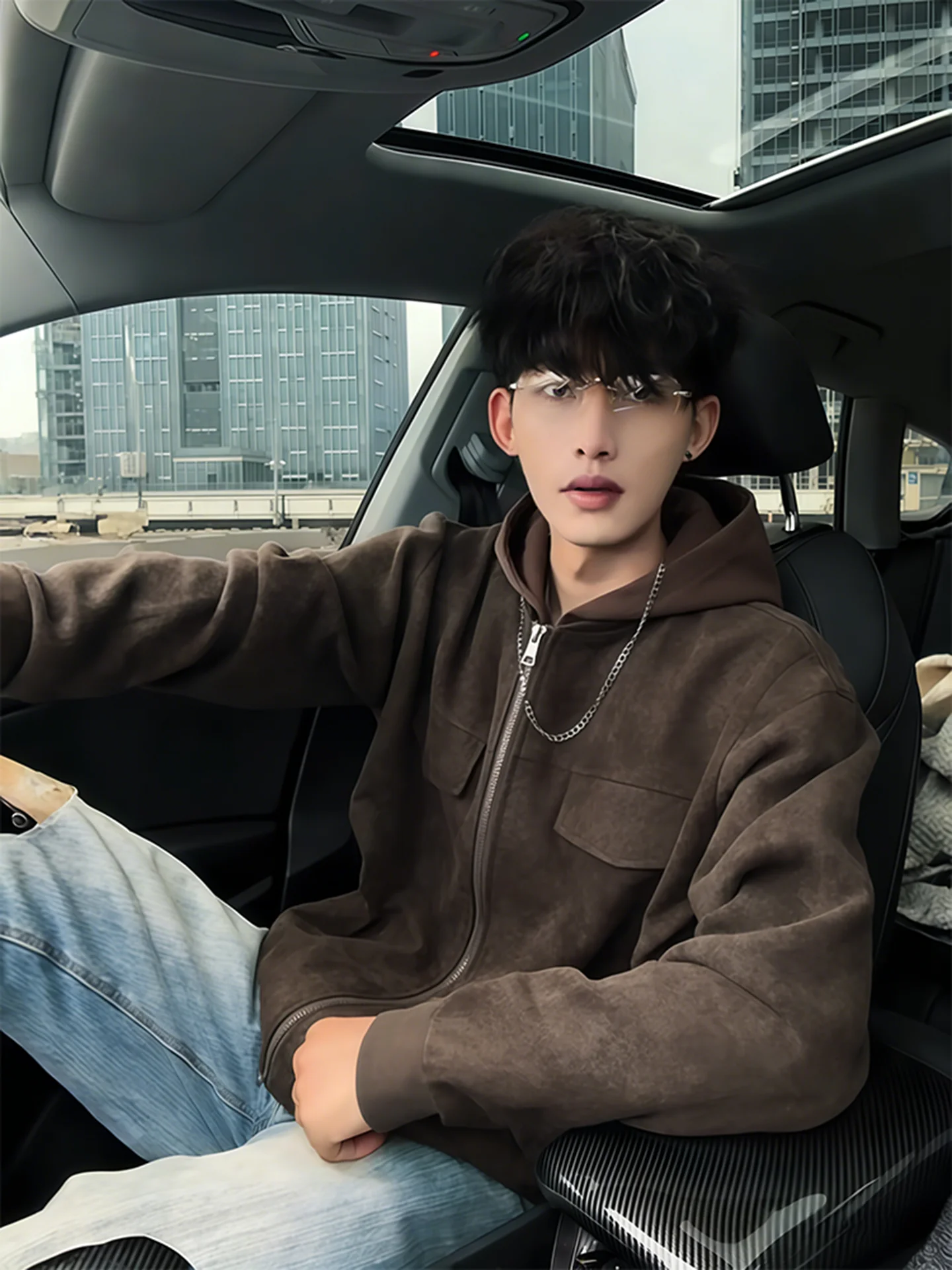 American Sle Thiened PU Leather Cotton Jaet Men's Winter Warm Faionable Hooded Long Sve Zipper Closure Color
American Sle Thiened PU Leather Cotton Jaet Men's Winter Warm Faionable Hooded Long Sve Zipper Closure Color