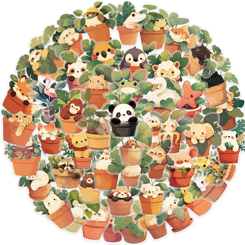 10/30/50pcs Cute Potted Animals Plant Cartoon Stickers Kids Toys Album Label Water Bottle Laptop Kawaii Funny Decoration Sticker
10/30/50pcs Cute Potted Animals Plant Cartoon Stickers Kids Toys Album Label Water Bottle Laptop Kawaii Funny Decoration Sticker