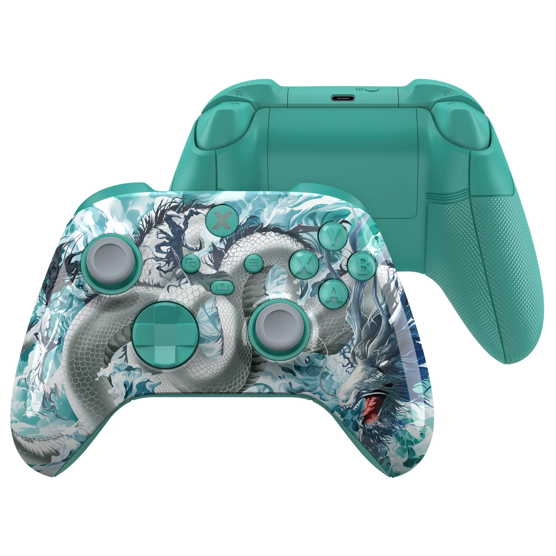 eXtremeRate For Xbox Core Controller Rubberized Full Set Shell & Button & Handles & Backplate Case - Jade Dragon Cloud Dominator
eXtremeRate For Xbox Core Controller Rubberized Full Set Shell & Button & Handles & Backplate Case - Jade Dragon Cloud Dominator