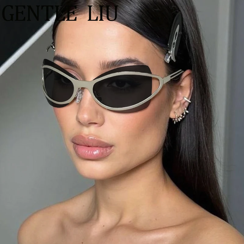 Y2K Punk Rimless Cat Eye Sunglasses Women 2025 Luxury Brand Steampunk Metal Frame Shield Irregular Sun Glasses Eyewear Shades
Y2K Punk Rimless Cat Eye Sunglasses Women 2025 Luxury Brand Steampunk Metal Frame Shield Irregular Sun Glasses Eyewear Shades