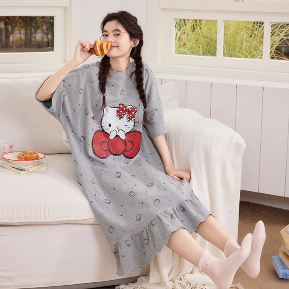 Anime Hello Kitty Women Sleep Skirt Summer Pajama New Sanrio Fashion Long Skirt Printing Sweet Girl Casual Comfortable Homewear
Anime Hello Kitty Women Sleep Skirt Summer Pajama New Sanrio Fashion Long Skirt Printing Sweet Girl Casual Comfortable Homewear