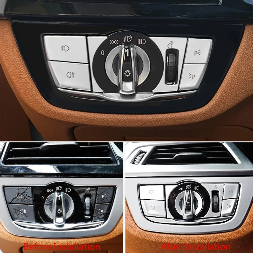 Car LED Headlight Switch Button Trim Sticker For BMW New 5 Series G30 G38 X3 G01 2018-2022 Interior Protector Cover Accessories
Car LED Headlight Switch Button Trim Sticker For BMW New 5 Series G30 G38 X3 G01 2018-2022 Interior Protector Cover Accessories