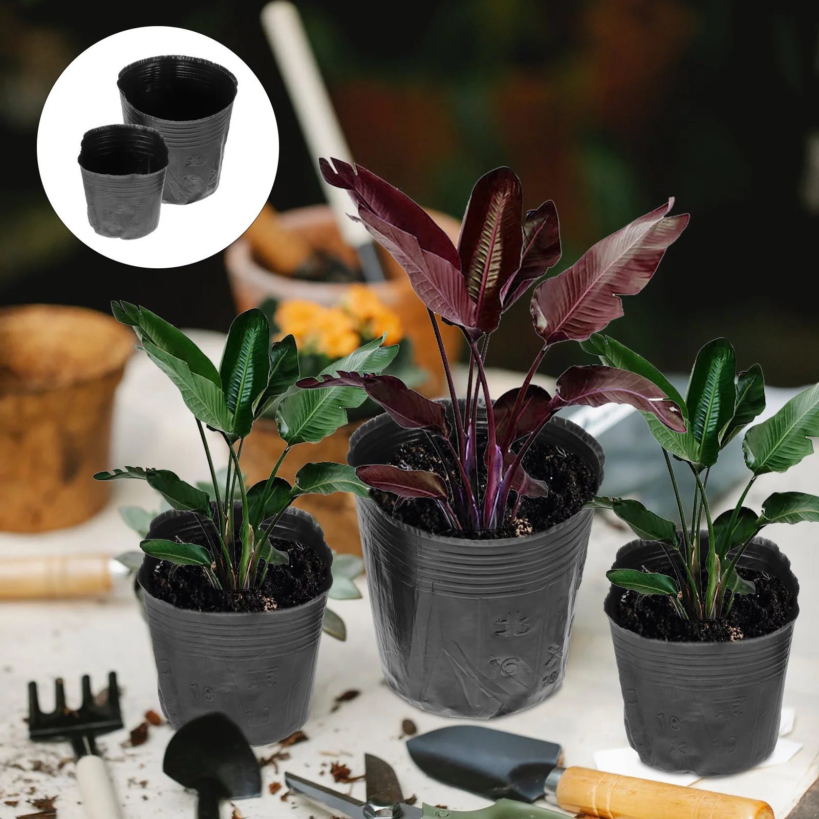 400Pcs Plant Nursery Pots Thickened Plastic Flower Containers for Garden Balcony Outdoor Use Plants Nursery Pots
400Pcs Plant Nursery Pots Thickened Plastic Flower Containers for Garden Balcony Outdoor Use Plants Nursery Pots