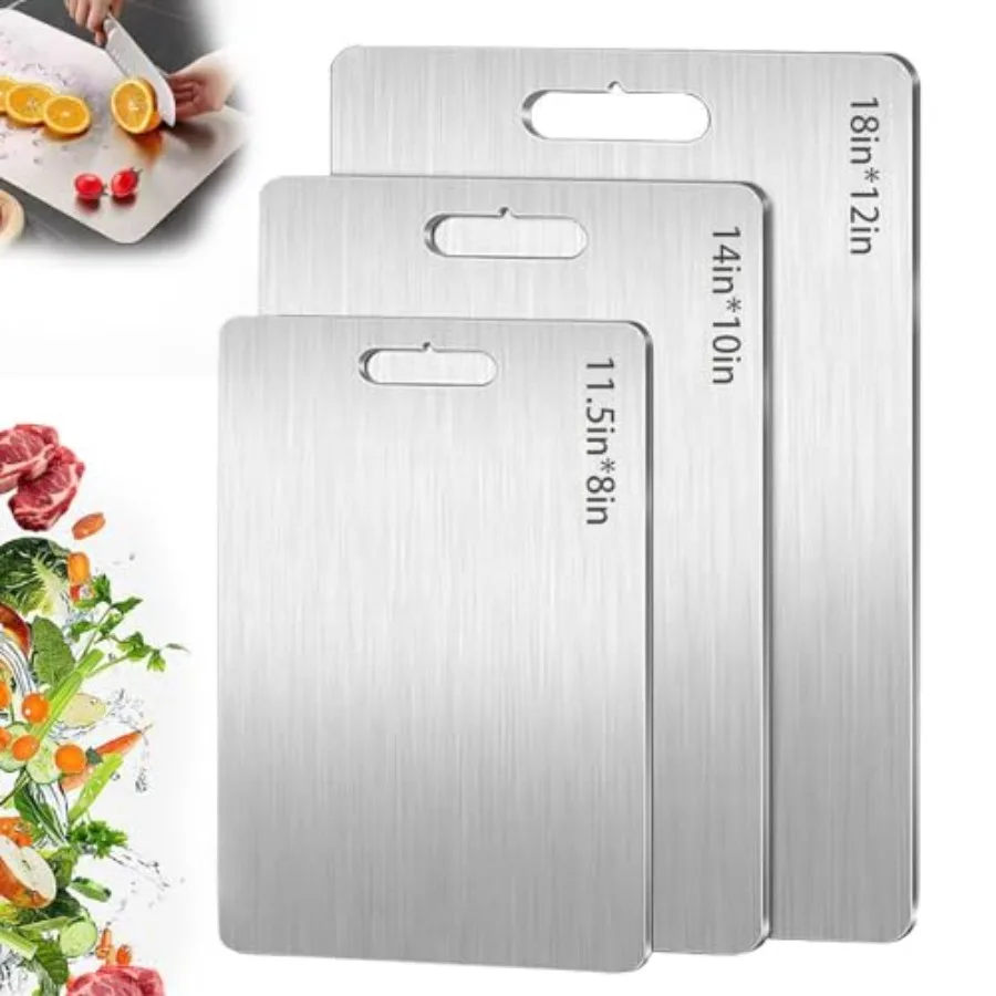 Titanium Cutting Board Set of 3 2025 New Upgrade 100 Pure Titanium Cutting Boards for Kitchen Double Sided Non Stick Chopping B
Titanium Cutting Board Set of 3 2025 New Upgrade 100 Pure Titanium Cutting Boards for Kitchen Double Sided Non Stick Chopping B