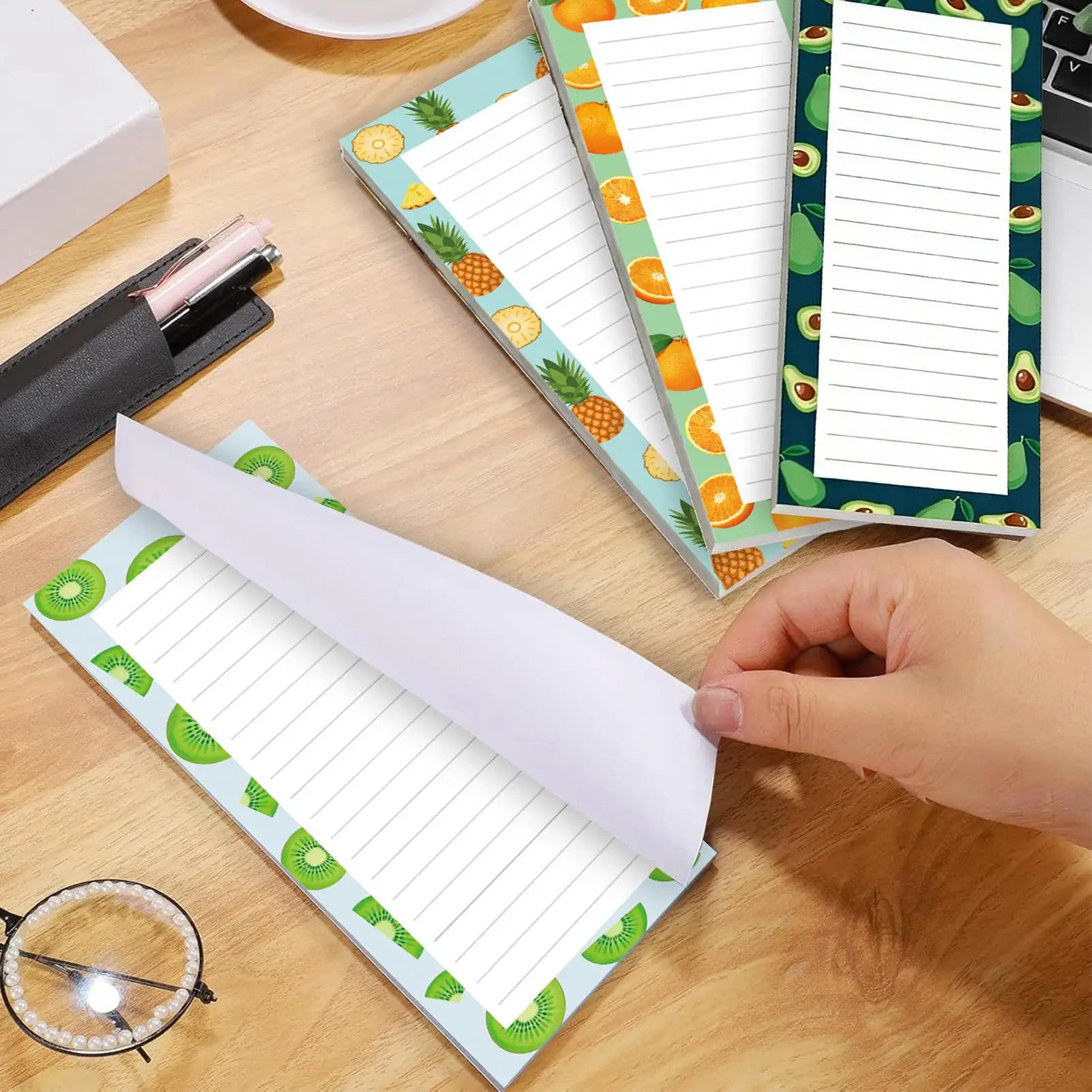 Writing Pad 4 Pieces Easy Tear-Off Cute Fruit Memo Small Lined Note Pads for Home Office School College Classroom Outdoor Travel
Writing Pad 4 Pieces Easy Tear-Off Cute Fruit Memo Small Lined Note Pads for Home Office School College Classroom Outdoor Travel