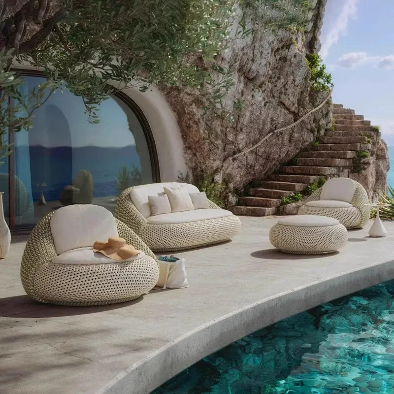 Outdoor rattan sofa B & B terrace balcony rain and sun protection coffee table combination villa garden furniture outdoor
Outdoor rattan sofa B & B terrace balcony rain and sun protection coffee table combination villa garden furniture outdoor