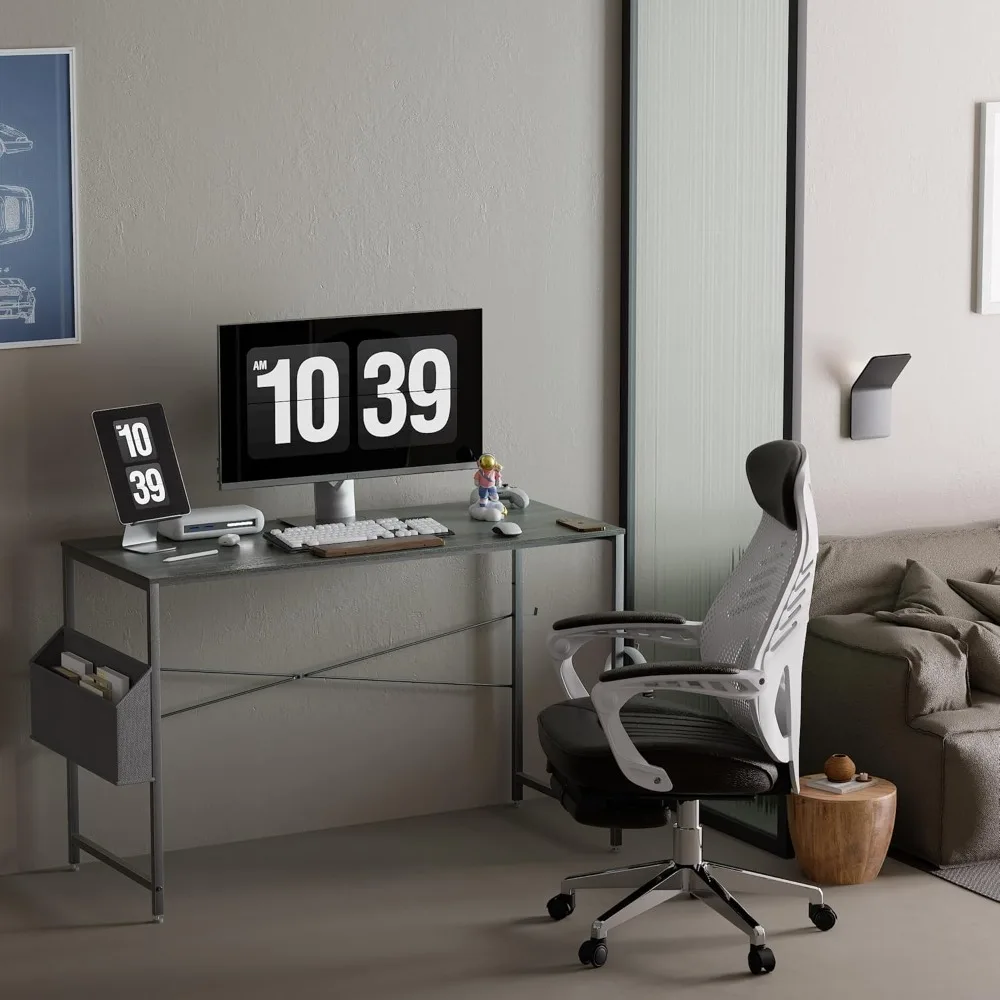47 Inch Computer Desk for Small Spaces with Storage Bag, Home Office Work Desk with Headphone Hook
47 Inch Computer Desk for Small Spaces with Storage Bag, Home Office Work Desk with Headphone Hook