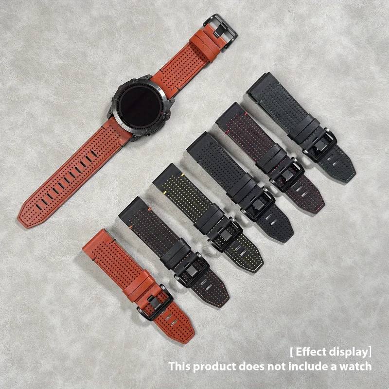 QuickFit 26mm Calf Leather Strap for Garmin Fenix 8 51mm/7X/7X Pro/6X/5X/3/Enduro/Descent Mk2/Mk2i Red Stitching Deployant Clasp
QuickFit 26mm Calf Leather Strap for Garmin Fenix 8 51mm/7X/7X Pro/6X/5X/3/Enduro/Descent Mk2/Mk2i Red Stitching Deployant Clasp