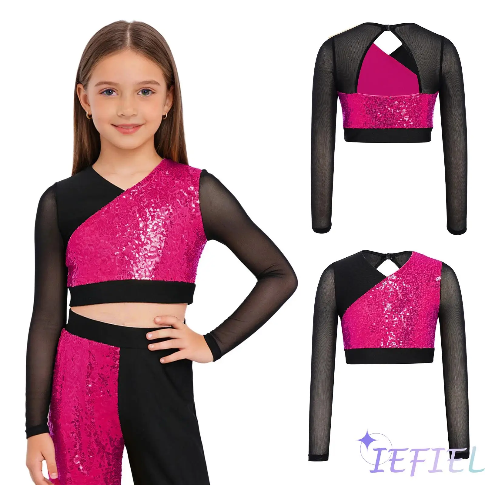 Children Girls Sparkly Sequins Long Sleeves Jazz Dance Costume Hip Hop Street Dance Competition Crop/Pants Jazz Modern Dancewear
Children Girls Sparkly Sequins Long Sleeves Jazz Dance Costume Hip Hop Street Dance Competition Crop/Pants Jazz Modern Dancewear