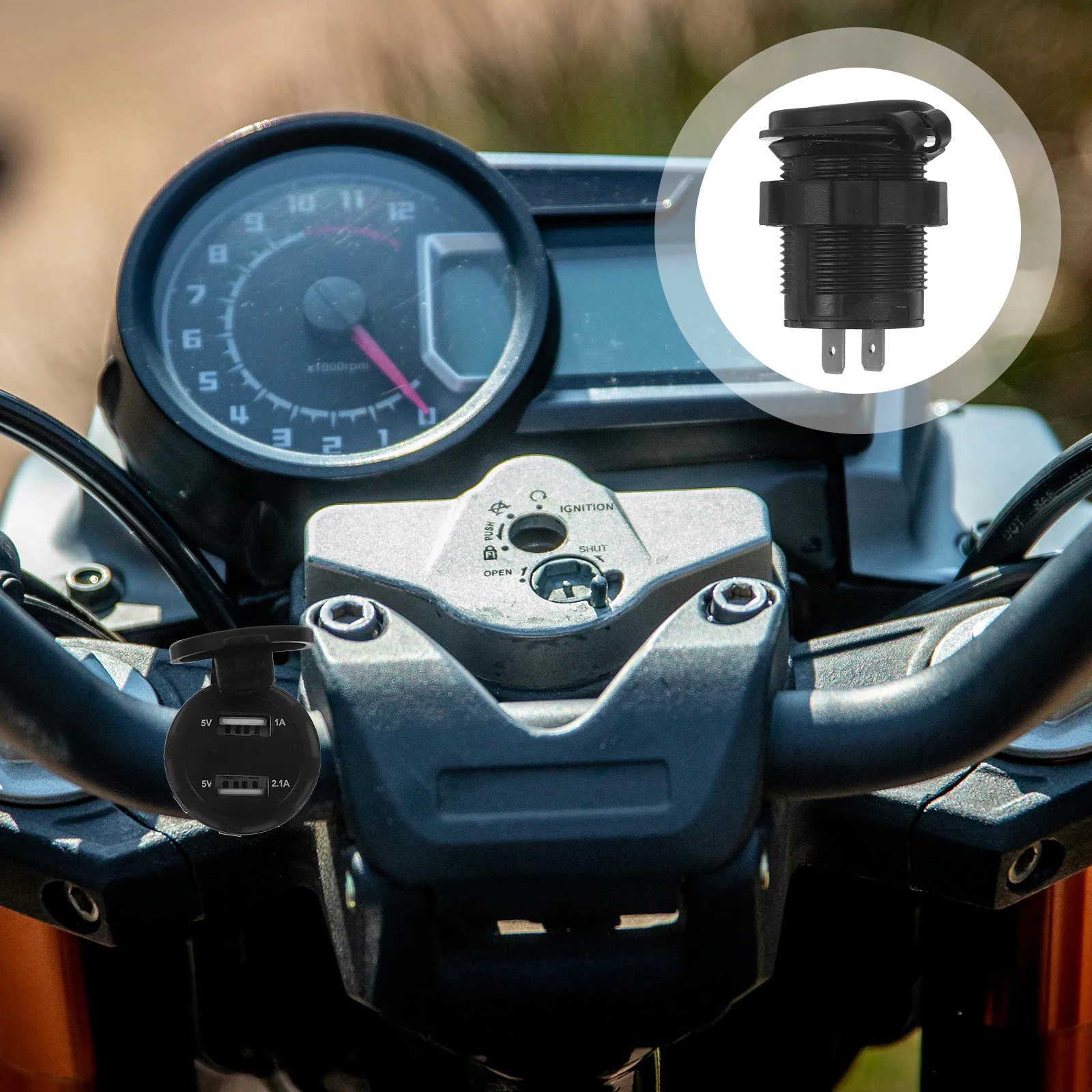 Dual USB Motorcycle Charger Portable Mount Phone Tablet Power Supply Voltage Display Multifunctional Accessory
Dual USB Motorcycle Charger Portable Mount Phone Tablet Power Supply Voltage Display Multifunctional Accessory