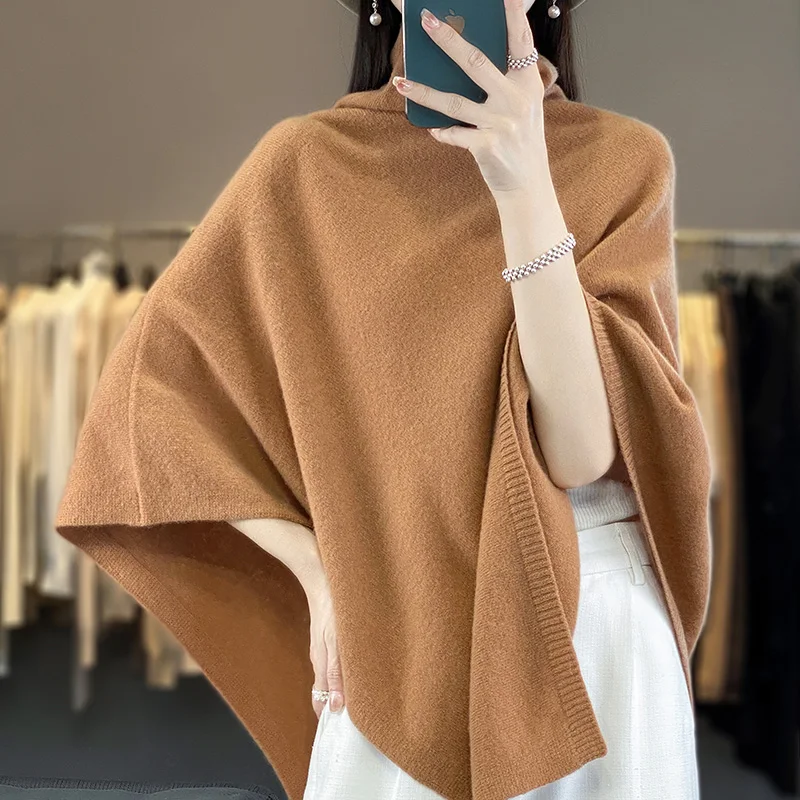 2024 Autumn New 100% Pure Wool Shawl Women's Turtleneck Fashion Pullover Female Loose Large Size Knit Jumper Lady Solid Shawl
2024 Autumn New 100% Pure Wool Shawl Women's Turtleneck Fashion Pullover Female Loose Large Size Knit Jumper Lady Solid Shawl