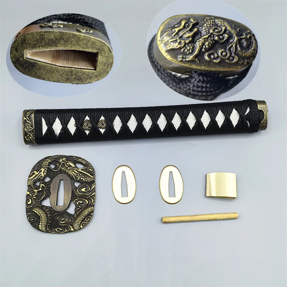Japanese A Set Alloy Carved Tsuba Fuchi Kashira Brass Habaki Seppas Tsuka Fittings JP Sword Katana Accessories
Japanese A Set Alloy Carved Tsuba Fuchi Kashira Brass Habaki Seppas Tsuka Fittings JP Sword Katana Accessories
