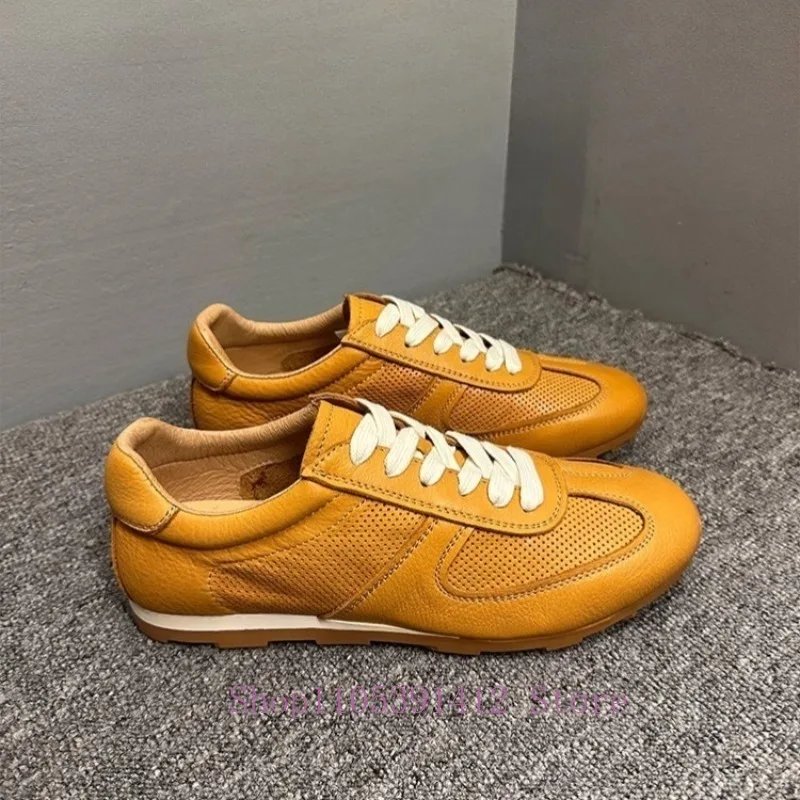 Fashion Casual Shoes Men Spring Summer Genuine Leather Lace Up Sport Training Shoes Male Breathable Cowhide Sneakers
Fashion Casual Shoes Men Spring Summer Genuine Leather Lace Up Sport Training Shoes Male Breathable Cowhide Sneakers