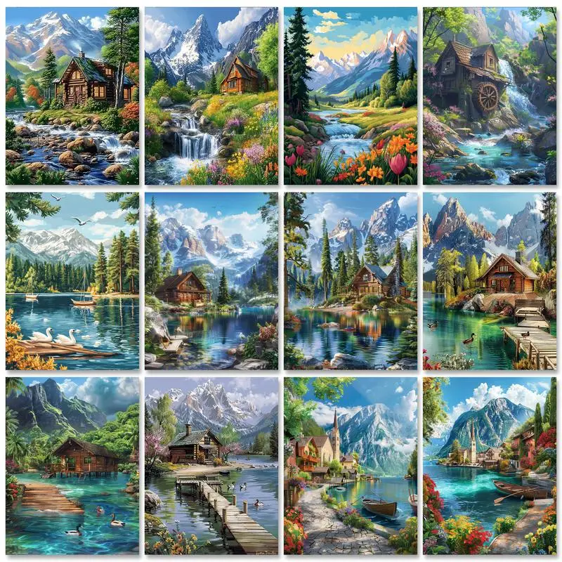 RUOPOTY Painting By Numbers Mountain Village Drawing On Canvas Handpainted Gift Diy Crafts Picture By Number Kits Home Wall Art
RUOPOTY Painting By Numbers Mountain Village Drawing On Canvas Handpainted Gift Diy Crafts Picture By Number Kits Home Wall Art