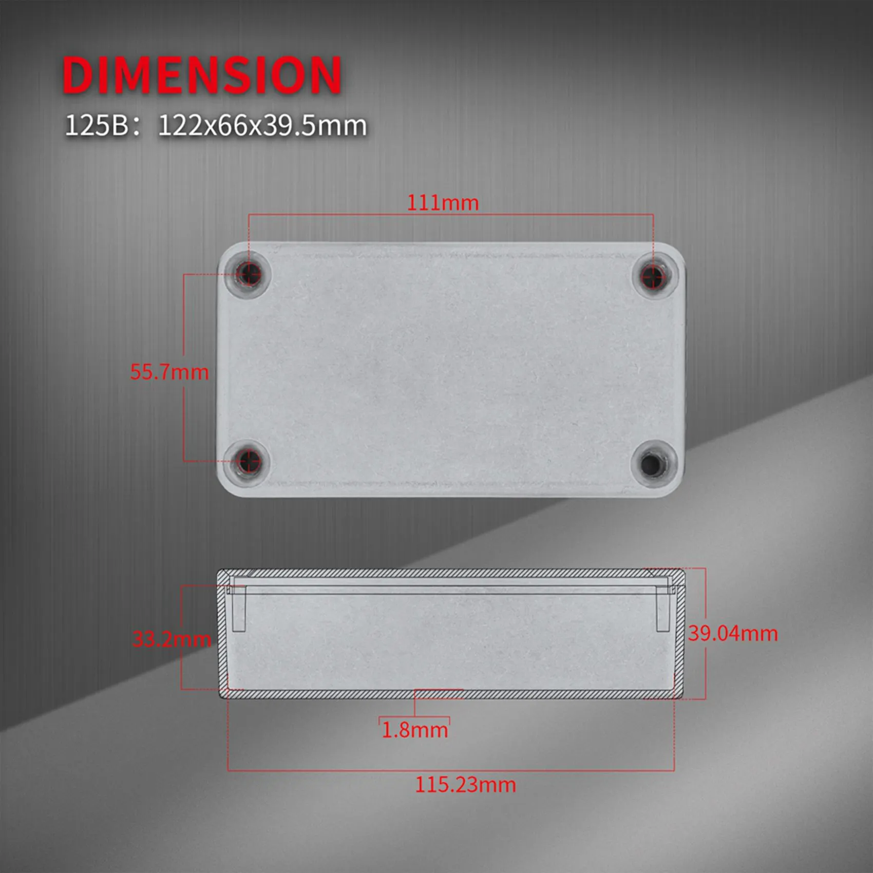 AB31-20X 125B Pedal Enclosure Effect Aluminum Box Acoustic Guitar Foot Switch Electronics Case
AB31-20X 125B Pedal Enclosure Effect Aluminum Box Acoustic Guitar Foot Switch Electronics Case