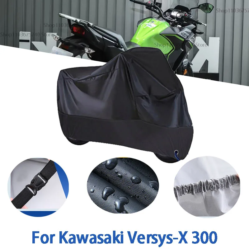 Motorcycle Full Covers For Kawasaki Versys-X 300 Car Outdoors Sun Protection Dust No Ear Thickened Oxford Clothcover Accessories
Motorcycle Full Covers For Kawasaki Versys-X 300 Car Outdoors Sun Protection Dust No Ear Thickened Oxford Clothcover Accessories