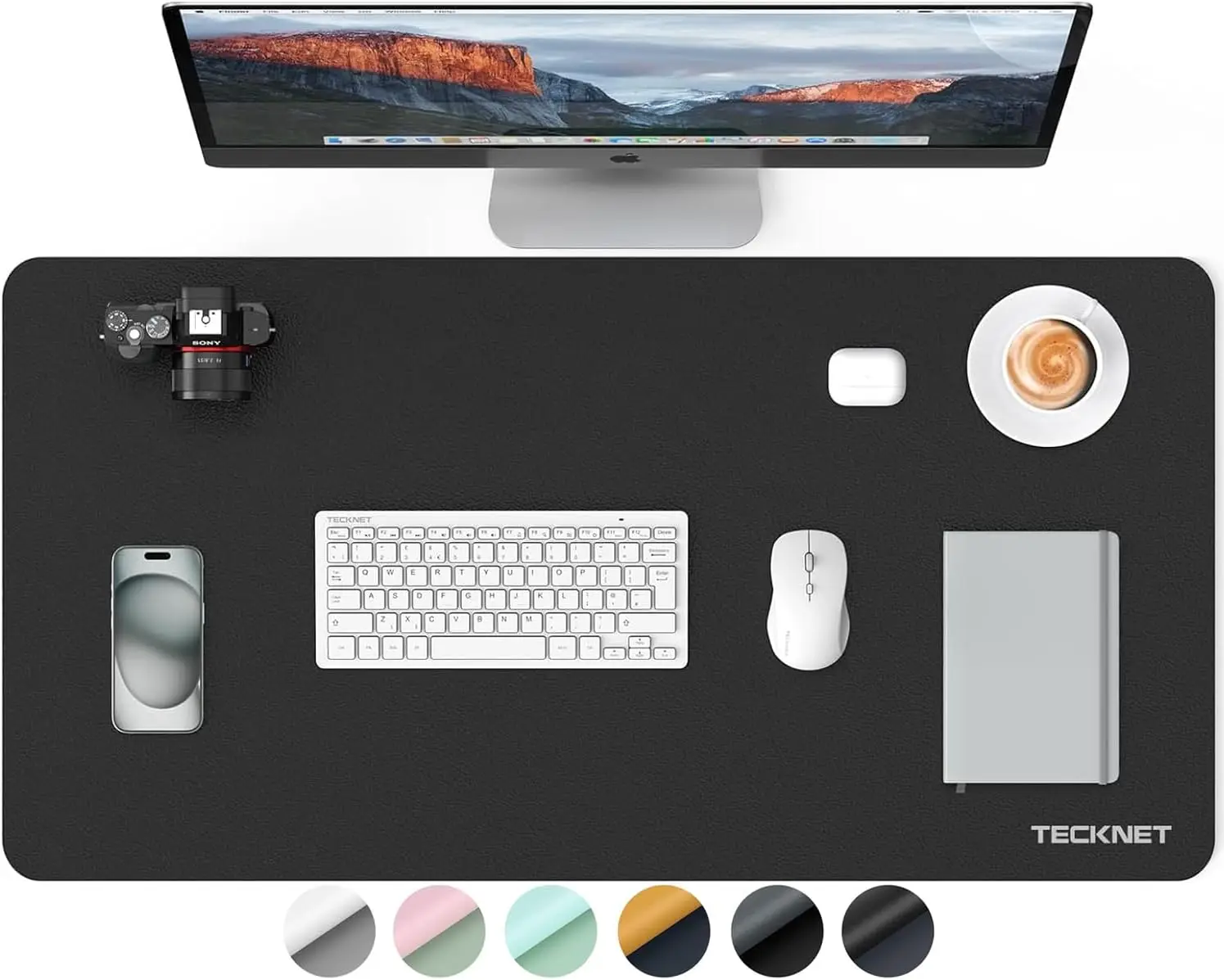 31.5x15.8in Large Leather Desk Mat, Double-Sided, Waterproof, for Office/Home
31.5x15.8in Large Leather Desk Mat, Double-Sided, Waterproof, for Office/Home