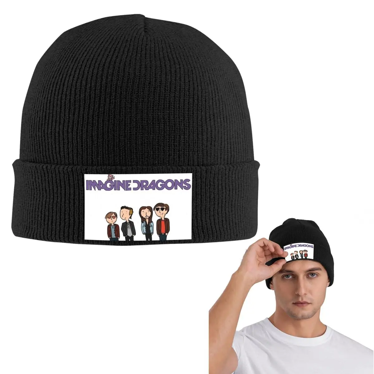 Теплая вязаная шапка Imagine Dragons в стиле хип-хоп, шапка-капот, осенне-зимняя уличная шапка, шапки для мужчин, женщин и взрослых
Теплая вязаная шапка Imagine Dragons в стиле хип-хоп, шапка-капот, осенне-зимняя уличная шапка, шапки для мужчин, женщин и взрослых